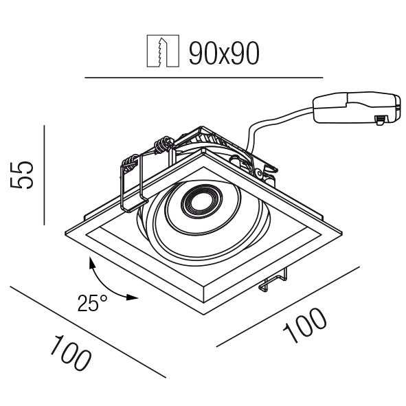 GIMBLE SQUARE 53821-TRI-SCCT